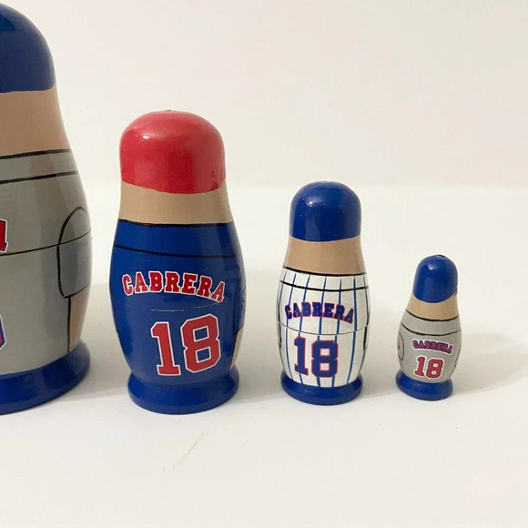 Babooshkah Nesting Doll Montreal Expos  Orlando Cabrera 5 Piece Set Flaws - Picture 14 of 16